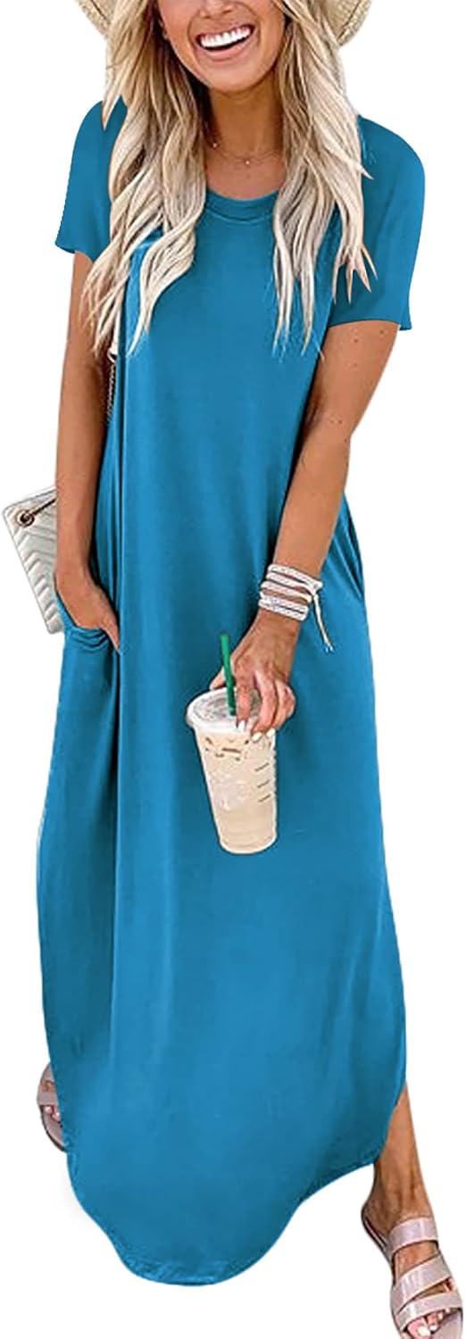 ANRABESS Womens Summer Maxi Dress for Beach and Travel Outfits