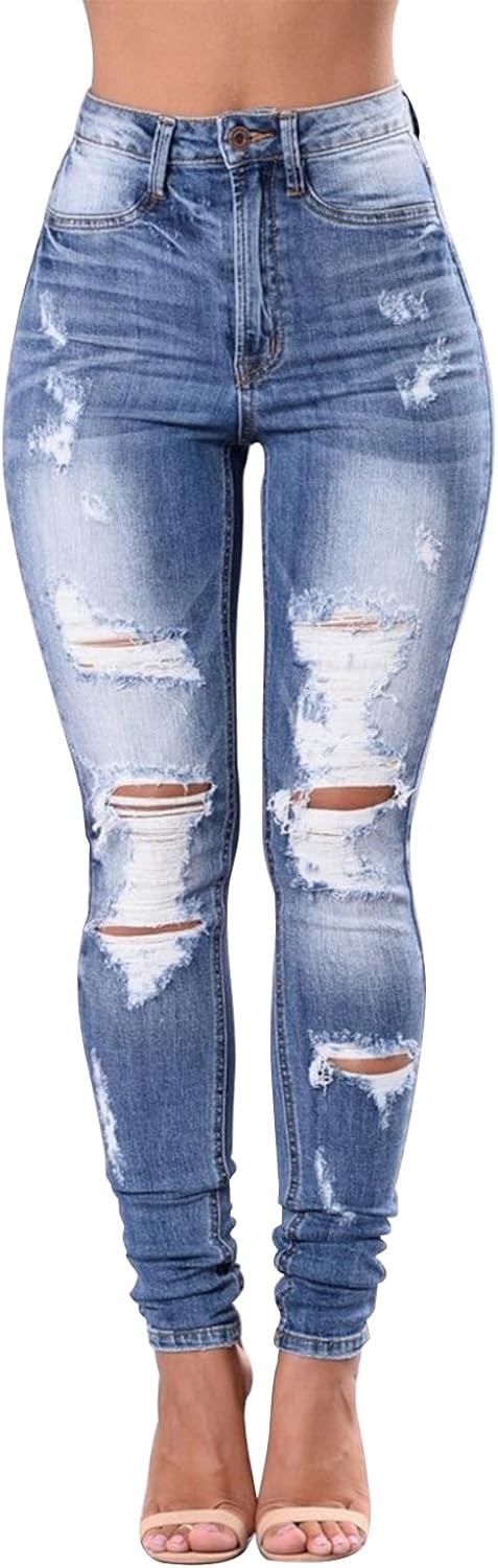 KUNMI Womens Classic High Waisted Skinny Stretch Jeans Review