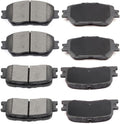 cciYu D908 D885 Front & Rear Brake Pads for Toyota Camry - Quiet, Long