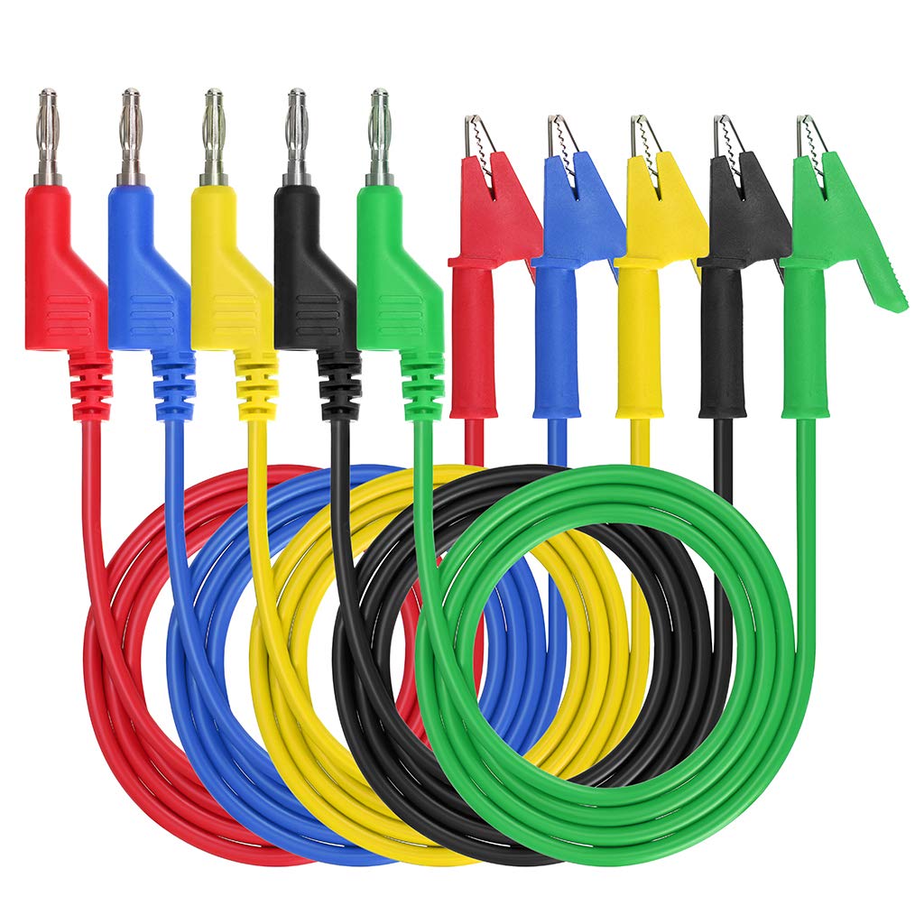 Sumnacon Alligator Clip Test Probes - 5PCS 4mm