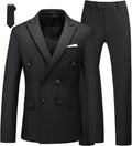 Mens 2 Piece Double Breasted Slim Fit Suit for Wedding Prom - Tuxedo