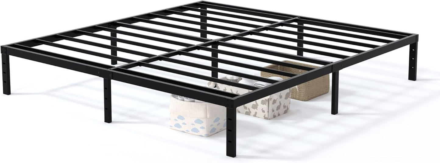 10 Inch California King Size Bed Frame - Heavy Duty Metal Platform