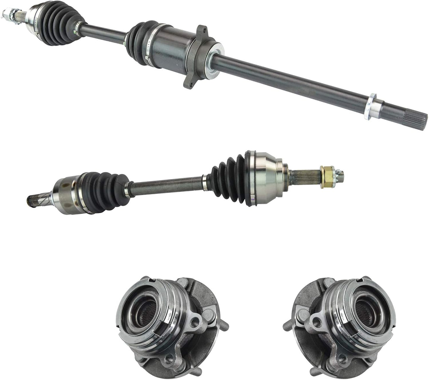 TRQ Front Drivetrain Kit CV Axle Shaft Assembly for Nissan