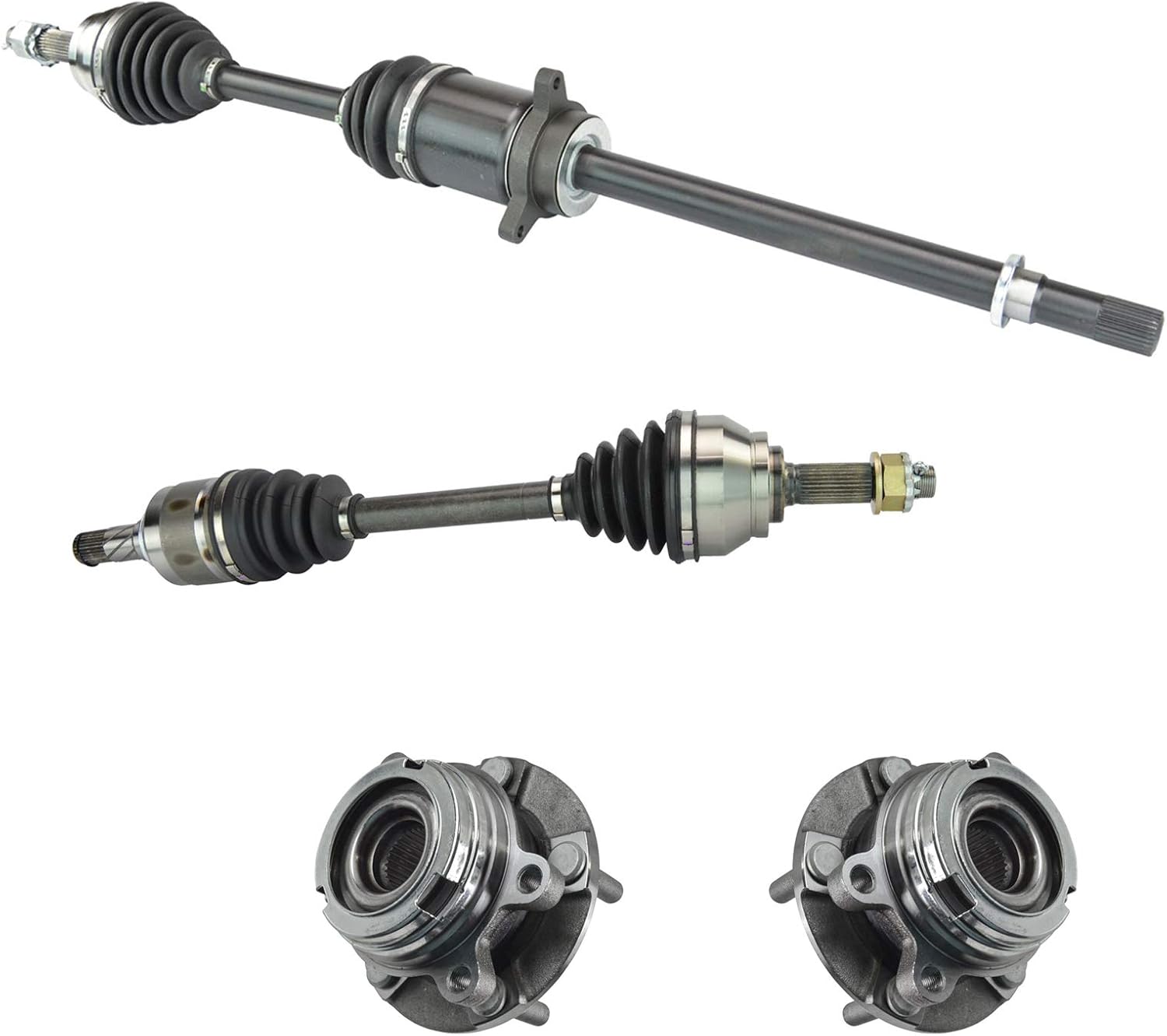 TRQ Front Drivetrain Kit CV Axle Shaft Assembly for Nissan