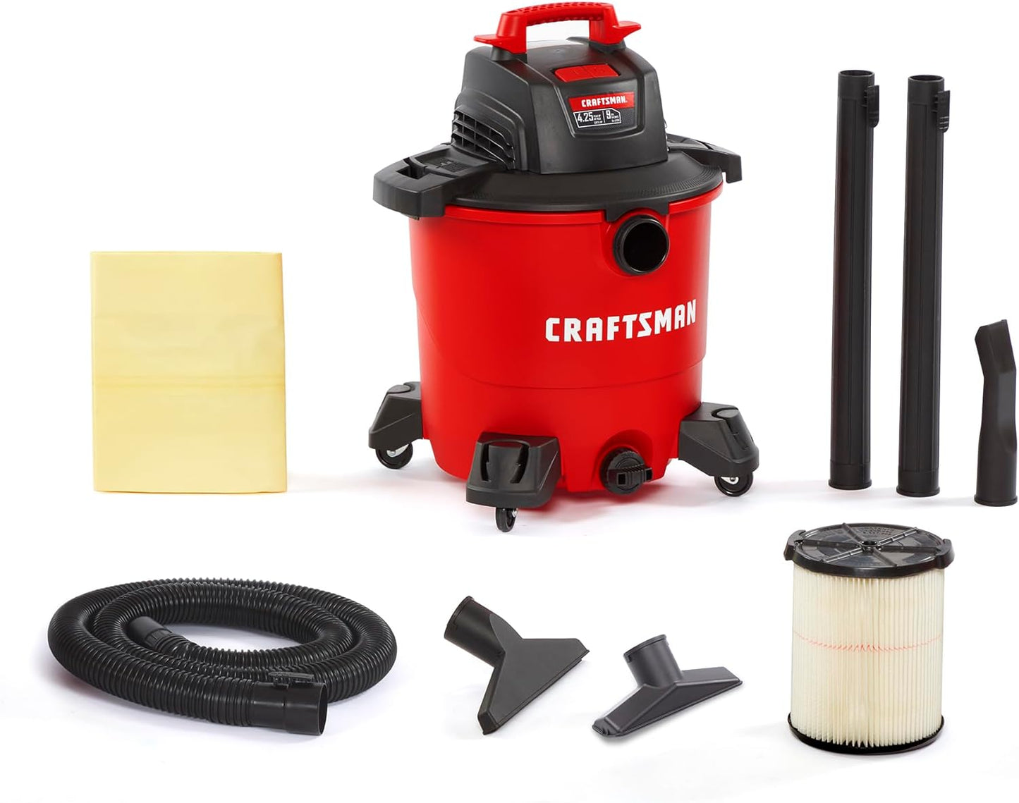 CRAFTSMAN 9 Gallon Wet Dry Vac for Home and Garage Cleaning
