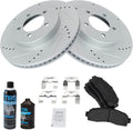 Front Performance Brake Pad & Rotor Kit Compatible with 2002-05 Ford