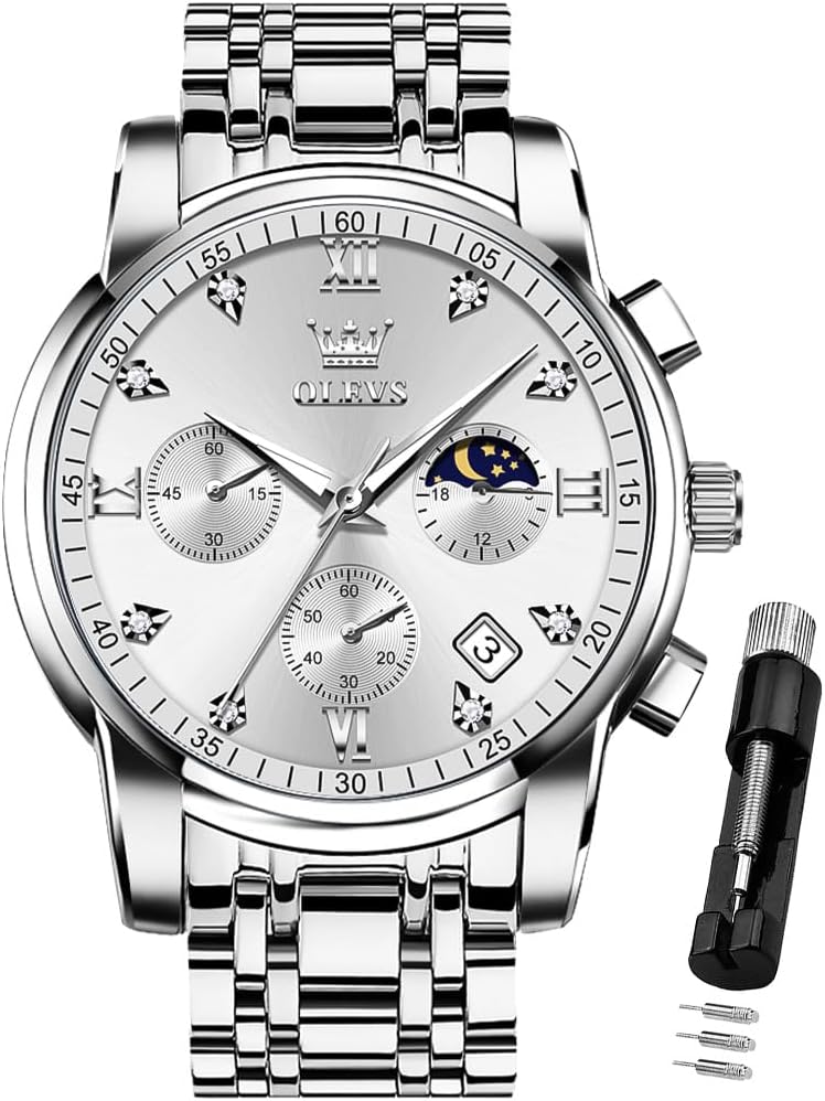 OLEVS Watch for Men: Luxury Two Tone Waterproof Analog Timepiece