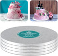 Silver Cake Drum Round 16 in Cake Boards 1/2 in Thick - Sturdy Display