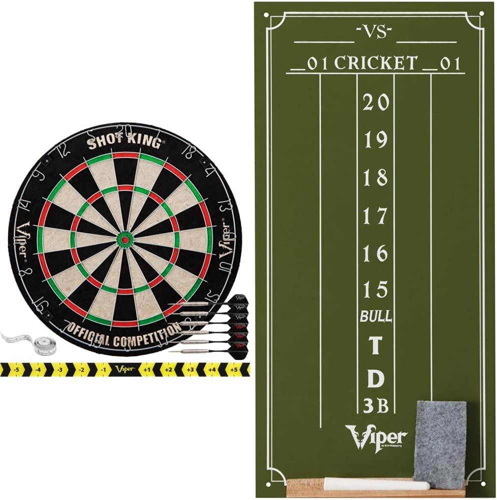 Viper Shot King Regulation Bristle Dartboard Set with Darts
