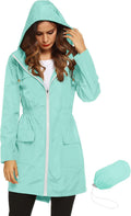 Lomon Women Lightweight Waterproof Rain Jacket - Packable Hooded
