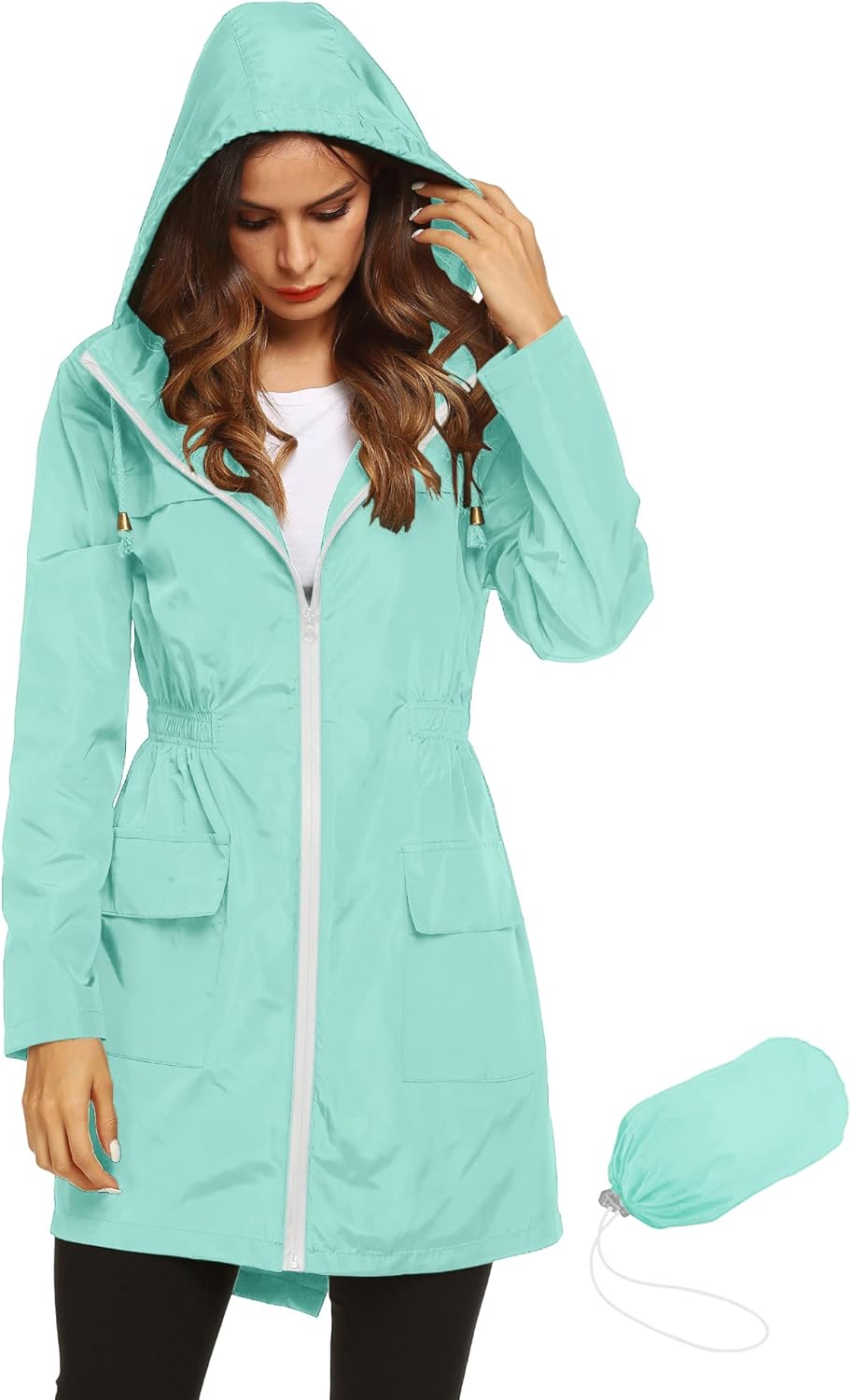 Lomon Women Waterproof Lightweight Rain Jacket for Outdoor Fun