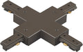 WAC Lighting HX-DB H Track X Connector, Dark Bronze - Joins Three