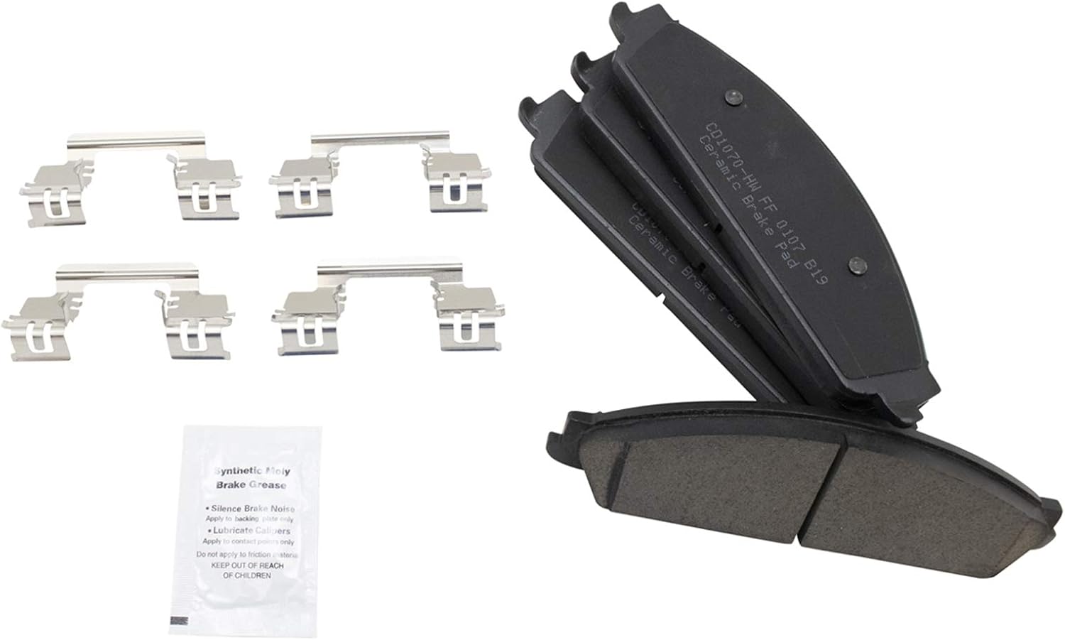 TRQ Front Brake Pads Ceramic for 2005-2009 Ford and Mercury