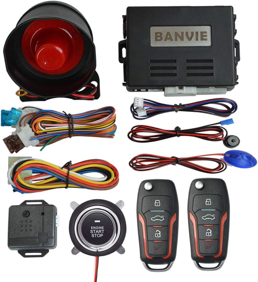 Keyless Entry Security Alarm System with Remote Start Features