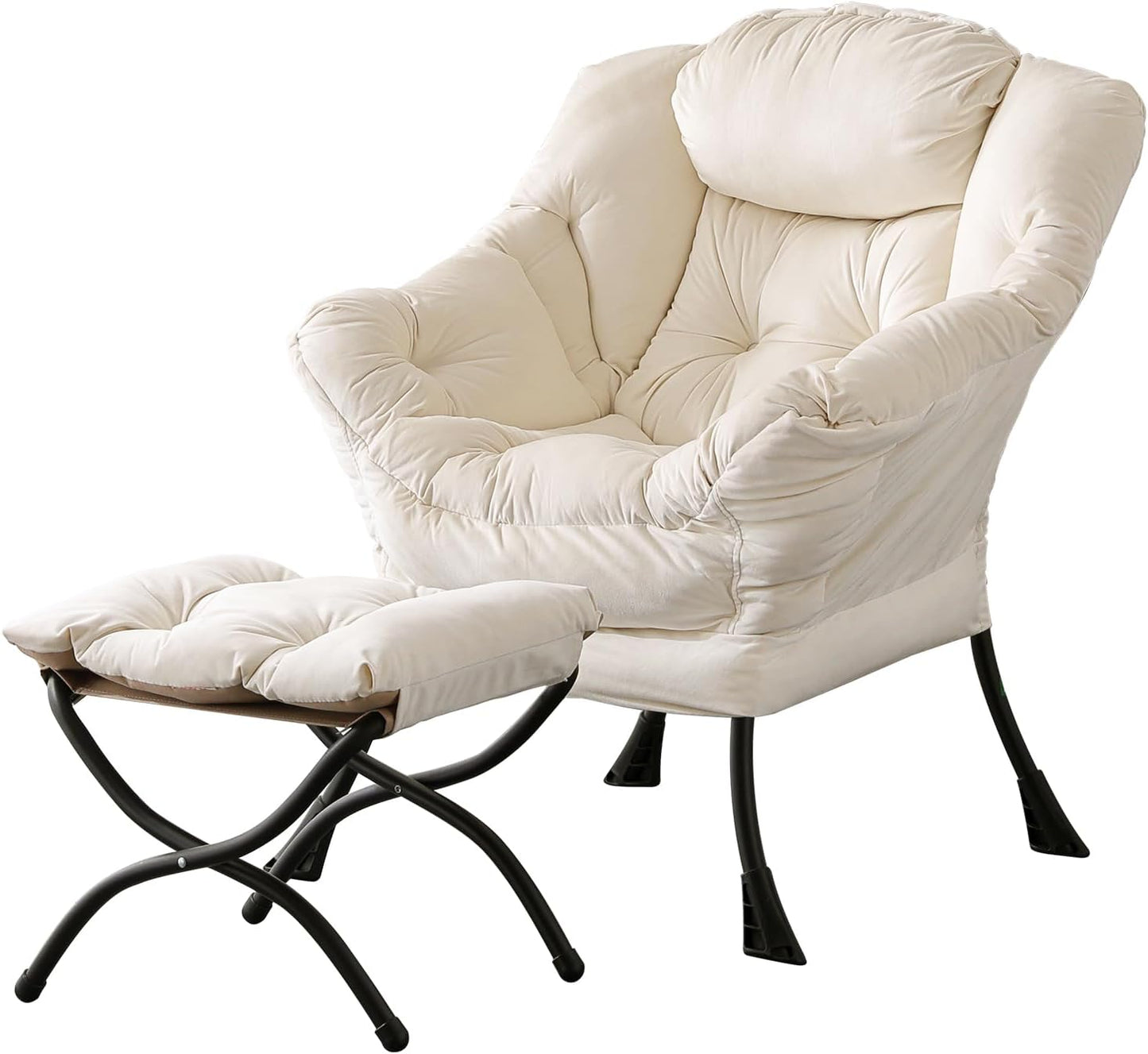 LITA Lazy Chair with Ottoman for Living Room & Bedroom Comfort