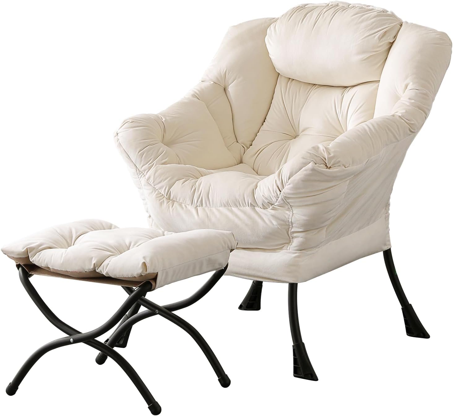 LITA Lazy Chair with Ottoman for Living Room & Bedroom Comfort
