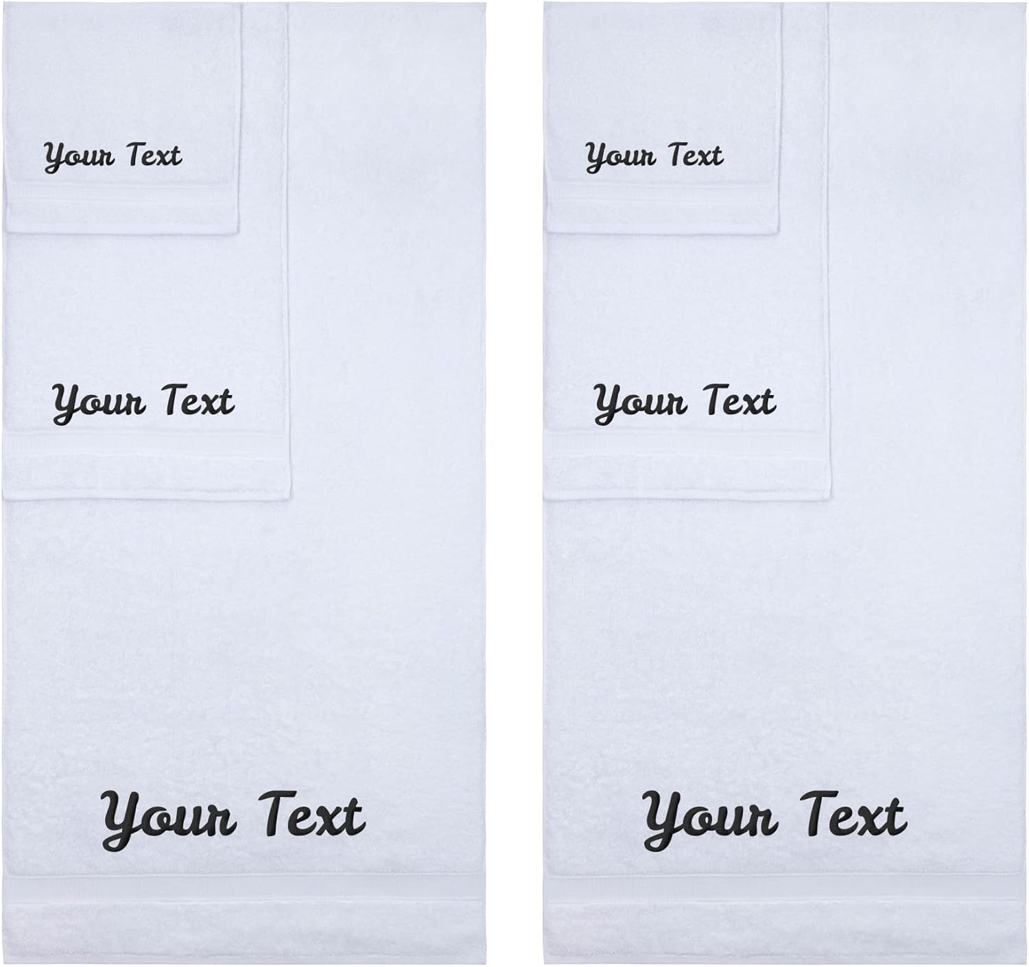 Personalized Towels Set - Hotel Quality, Super Soft & Absorbent