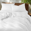 100% Cotton King Size Duvet Covers 600 TC Sateen - Luxury White