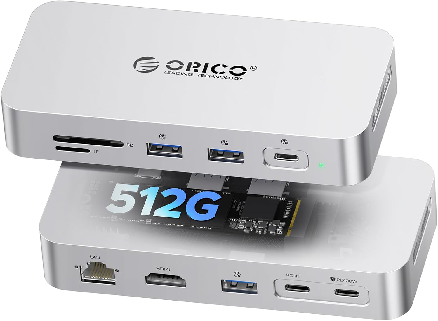 ORICO 512GB External SSD Hub: 10-in-1 Expansion Powerhouse
