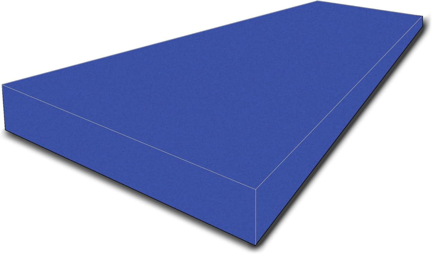 FoamTouch 4 Thick x 24 Wide x 72 Long Blue High Density Foam
