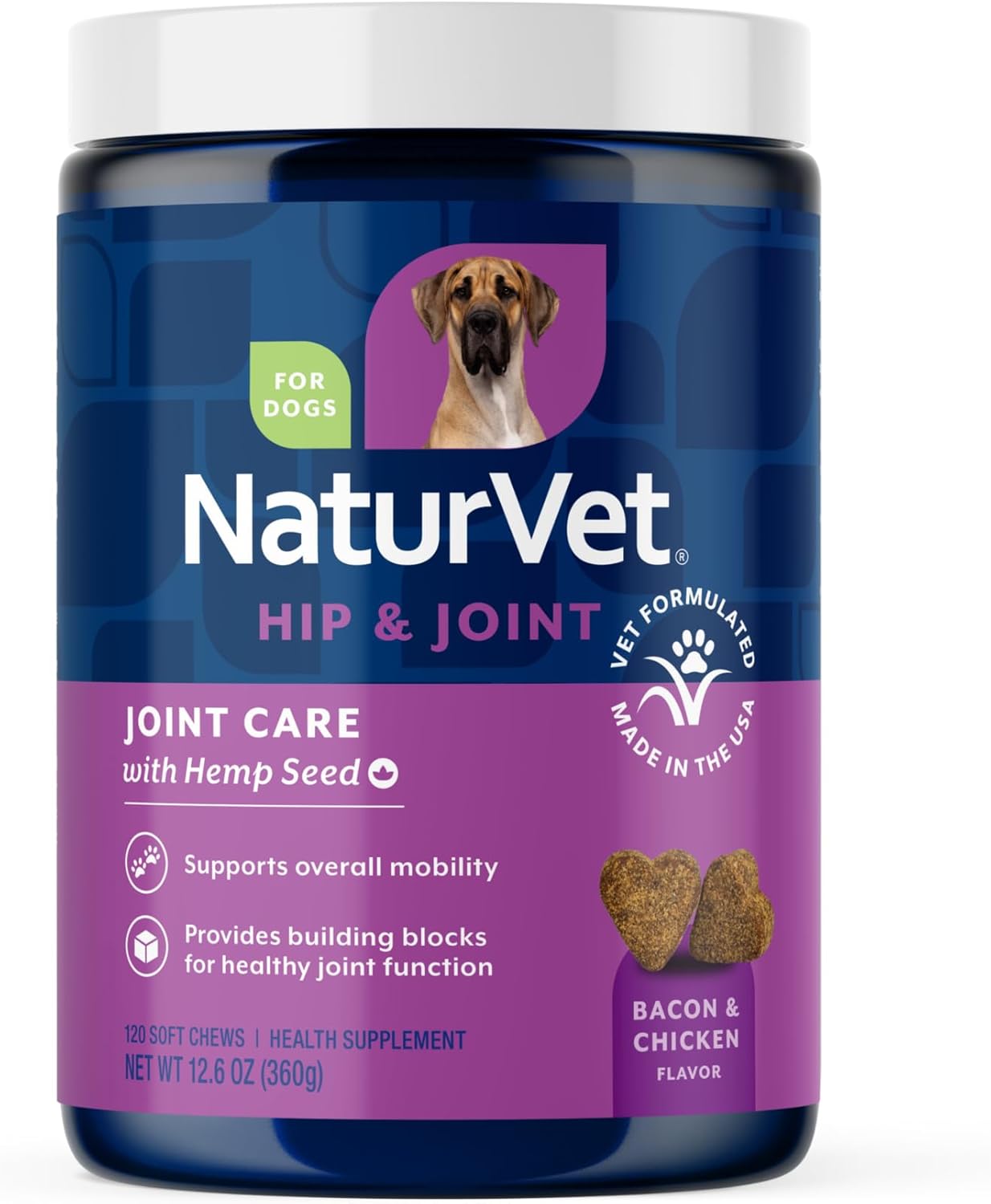 NaturVet Hemp Joint Health For Dogs - Supports Joint Wellness