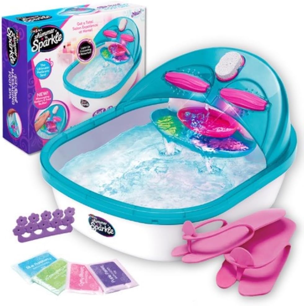 Shimmer n Sparkle 6-in-1 Real Massaging Foot Spa for Kids