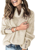 Women's Oversized Turtleneck Chunky Pullover Sweater - Cozy Winter is