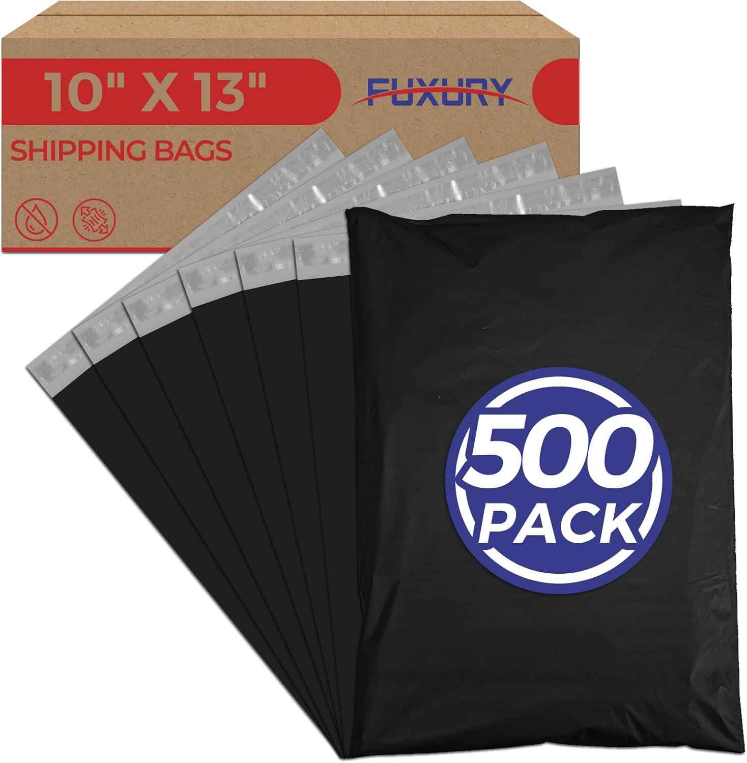 Fuxury 500Pcs Poly Mailers 10x13 Inch for Shipping Clothes