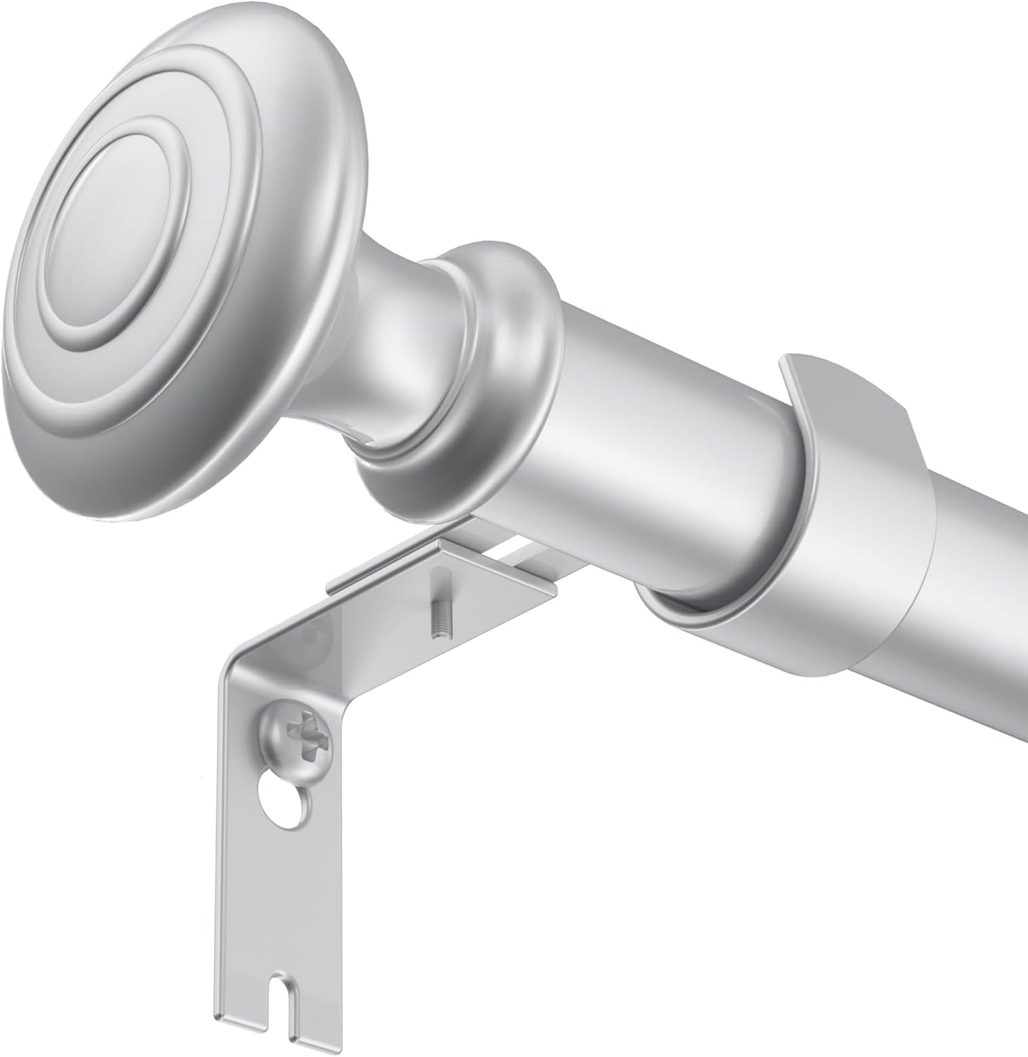 Adjustable Heavy Duty Curtain Rod - 66-120 - Silver