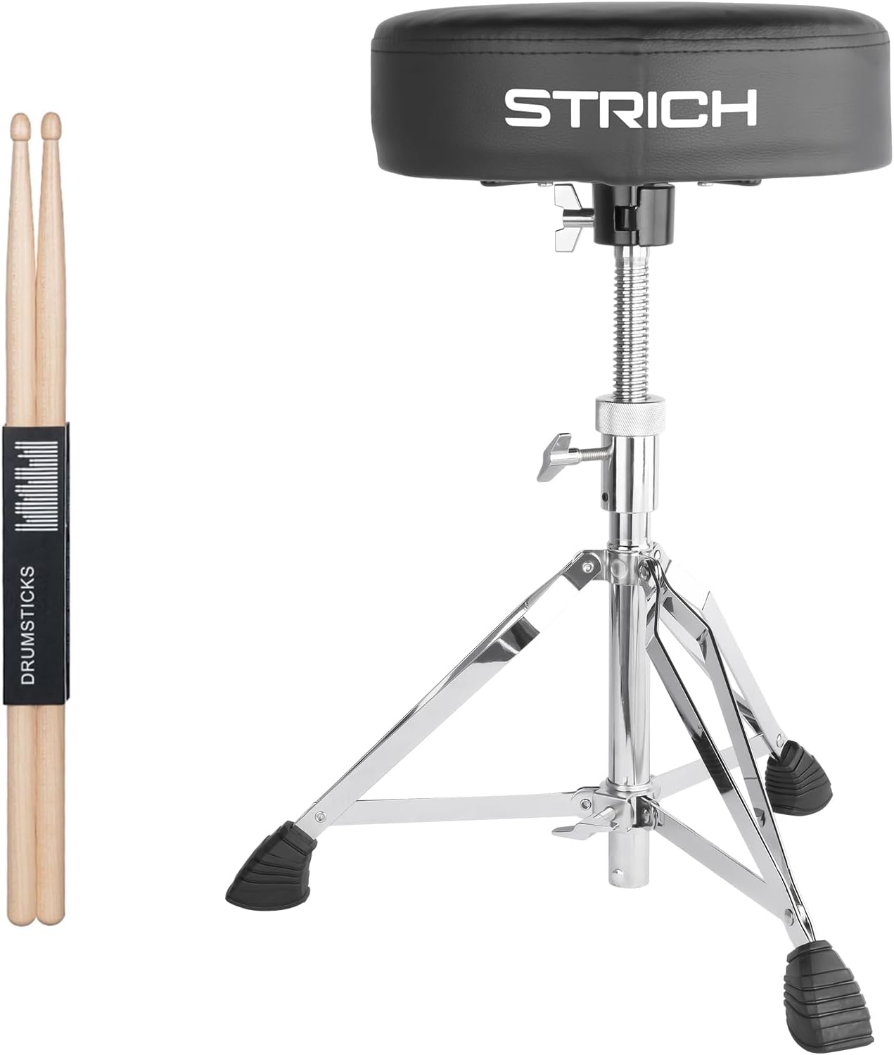 STRICH Drum Throne: Adjustable Height Padded Stool for Drummers