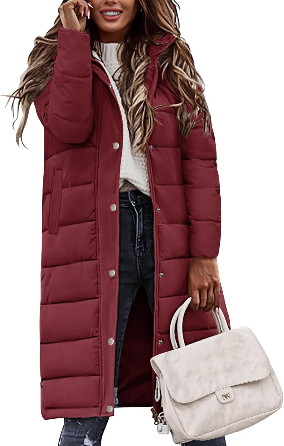 HEEKPEK Womens Winter Long Puffer Coats for Warmth and Style