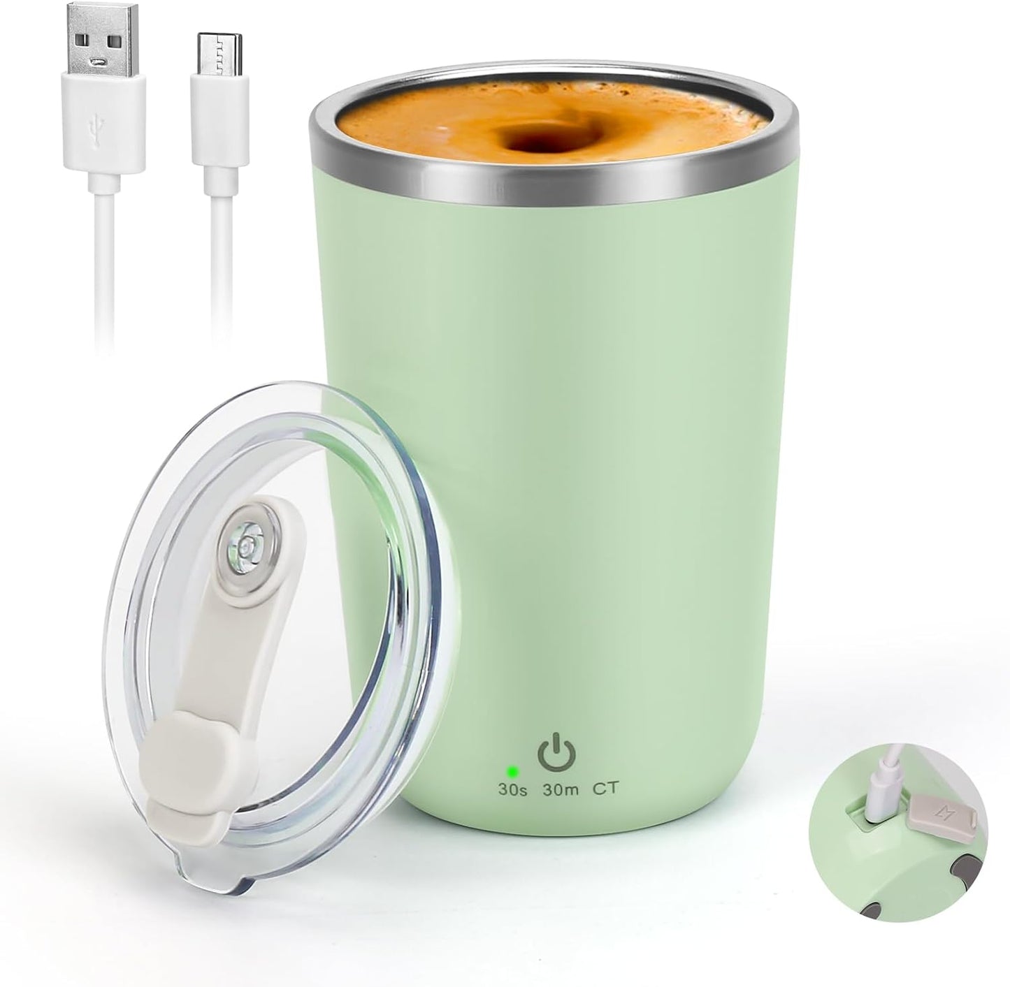 Rechargeable Self-Stirring Coffee Warmer by VAlinks