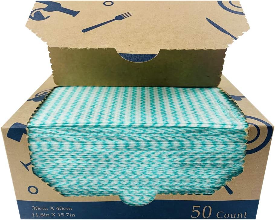 50-Piece Heavy Duty Reusable Cleaning Cloths