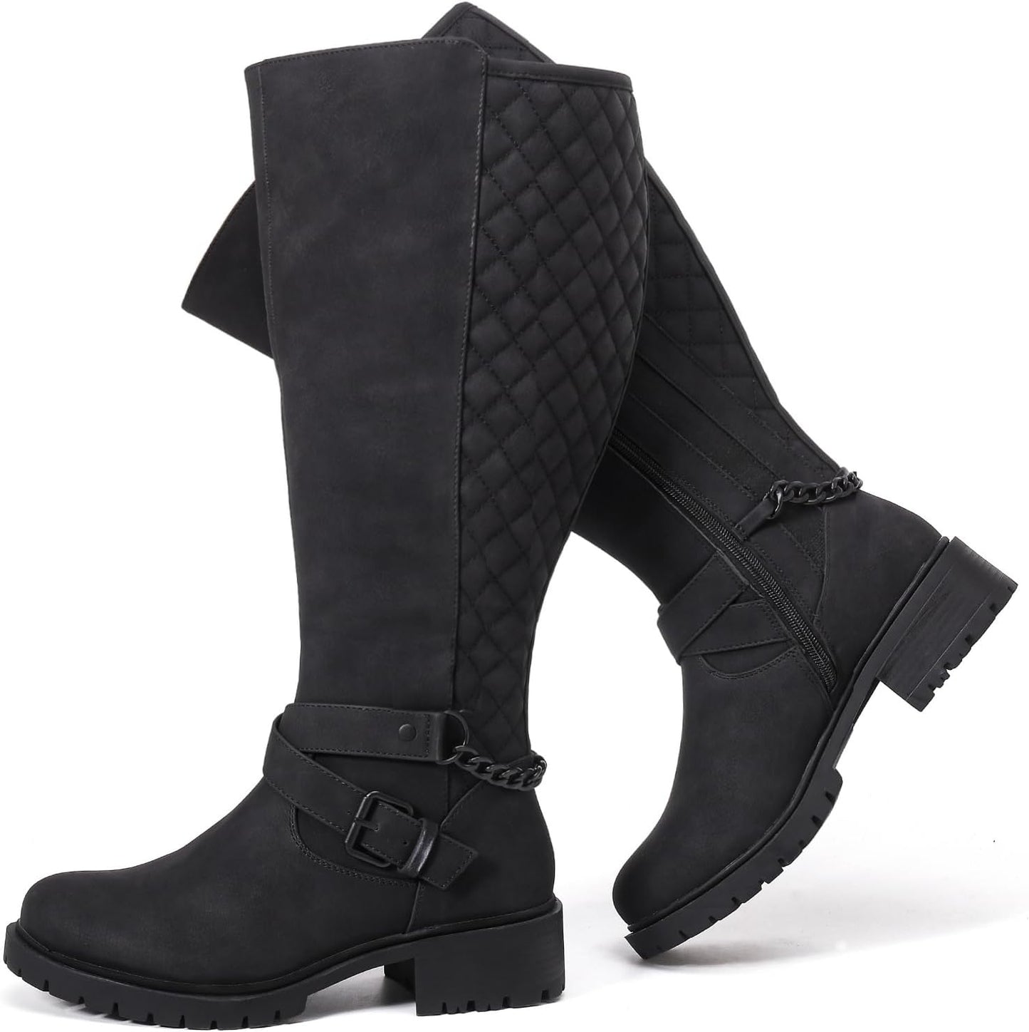 Luoika Women's Extra Wide Calf Knee High Boots for Comfort