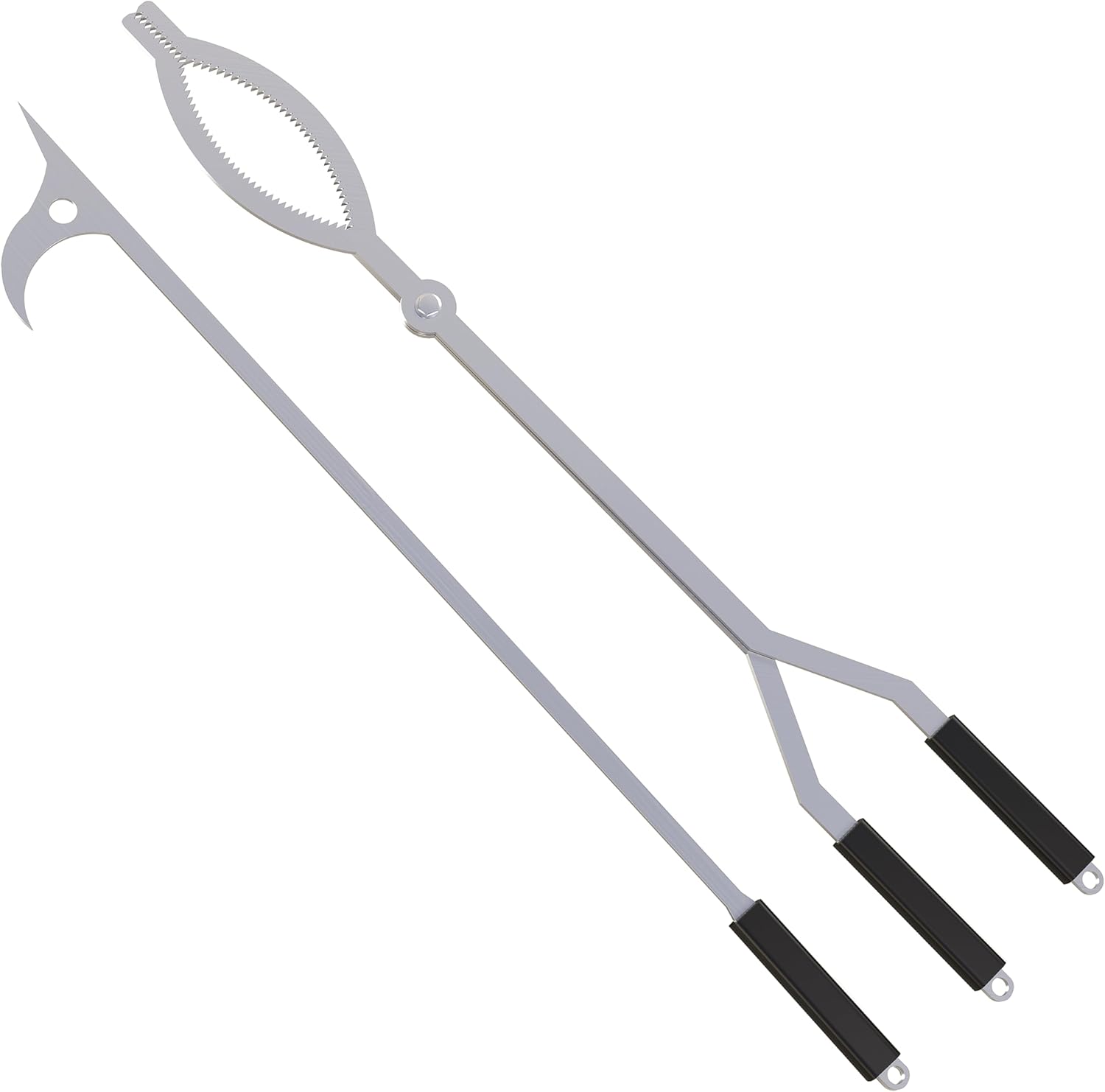 40 Inch Stainless Steel Fire Tongs and Poker Set for Outdoor Use