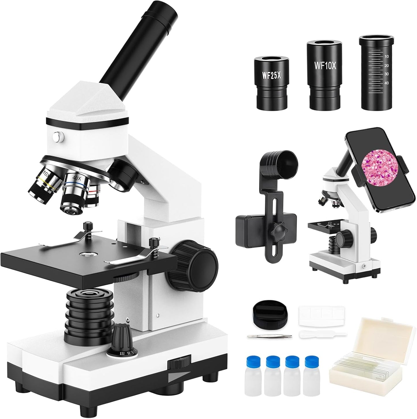 40X-2000X Monocular Microscope for Adults & Kids - Wozel