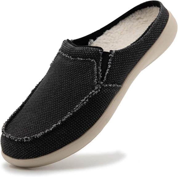 HENGNI Mens Plantar Fasciitis Slippers with Arch Support Relief