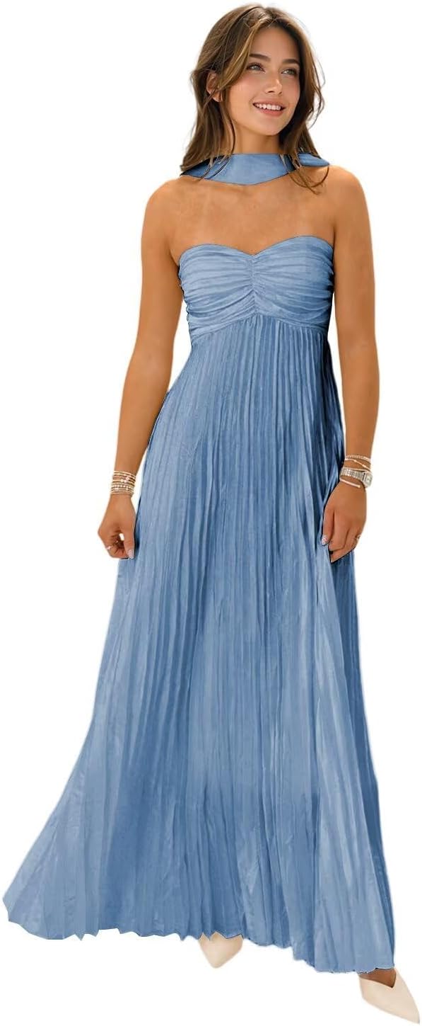 Strapless Bridesmaid Dresses for Women with Scarf - 2025 Style