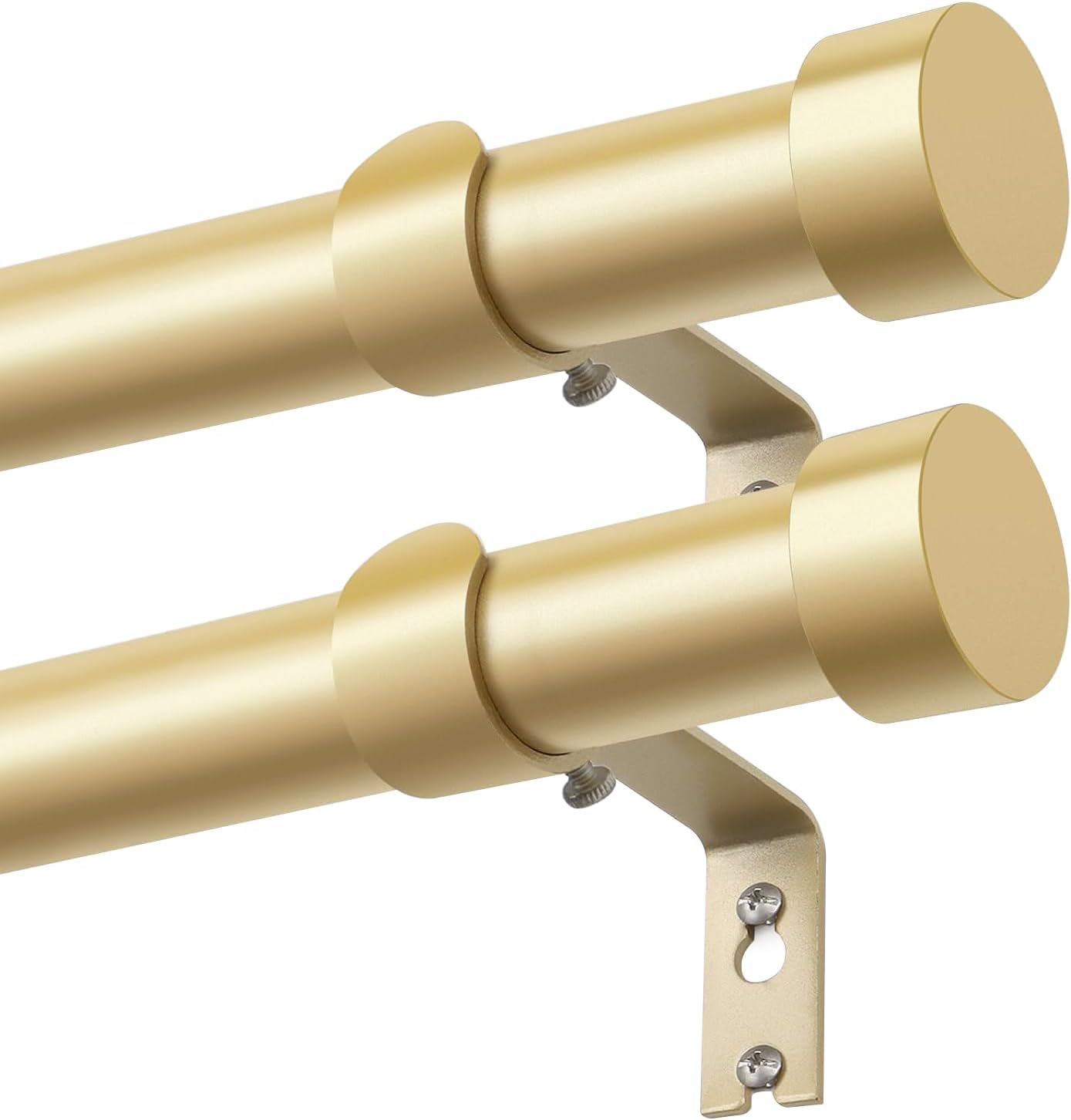 KAMANINA Heavy Duty Curtain Rods for Windows 66 to 120 Inch