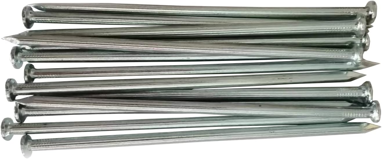 Metal Stakes 6 Inch Galvanized Landscape Spikes for Garden Use