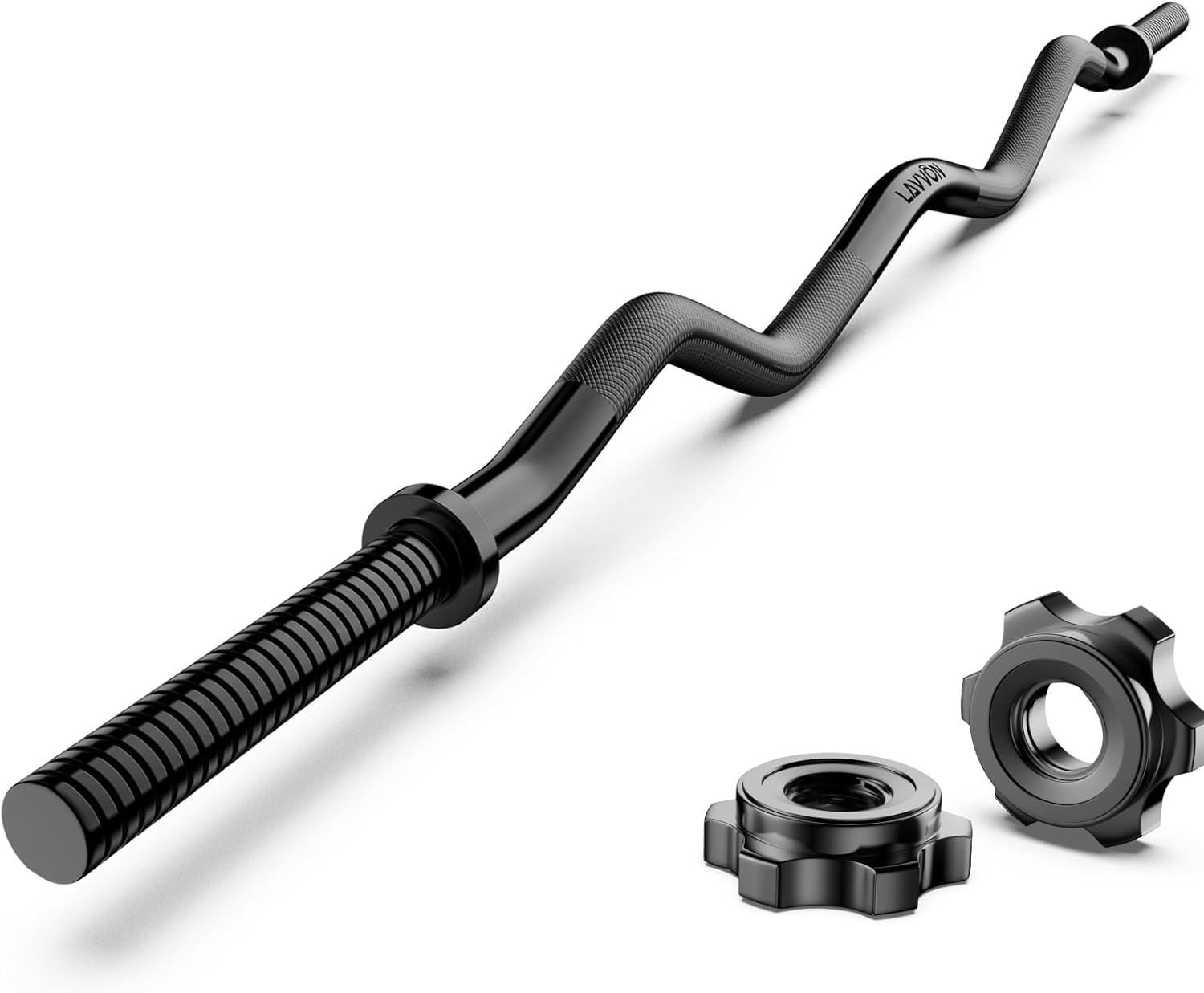 47in EZ Curl Bar for Weight Lifting and Strength Training