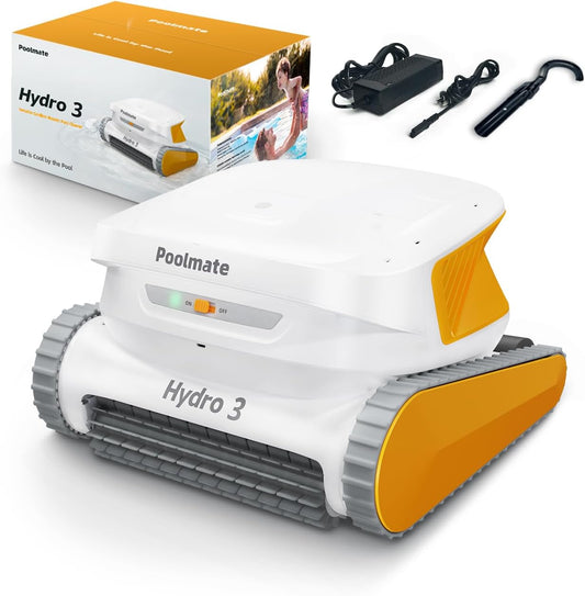2025 Hydro3 Robotic Pool Cleaner with 200min Runtime and 4.1L Filter