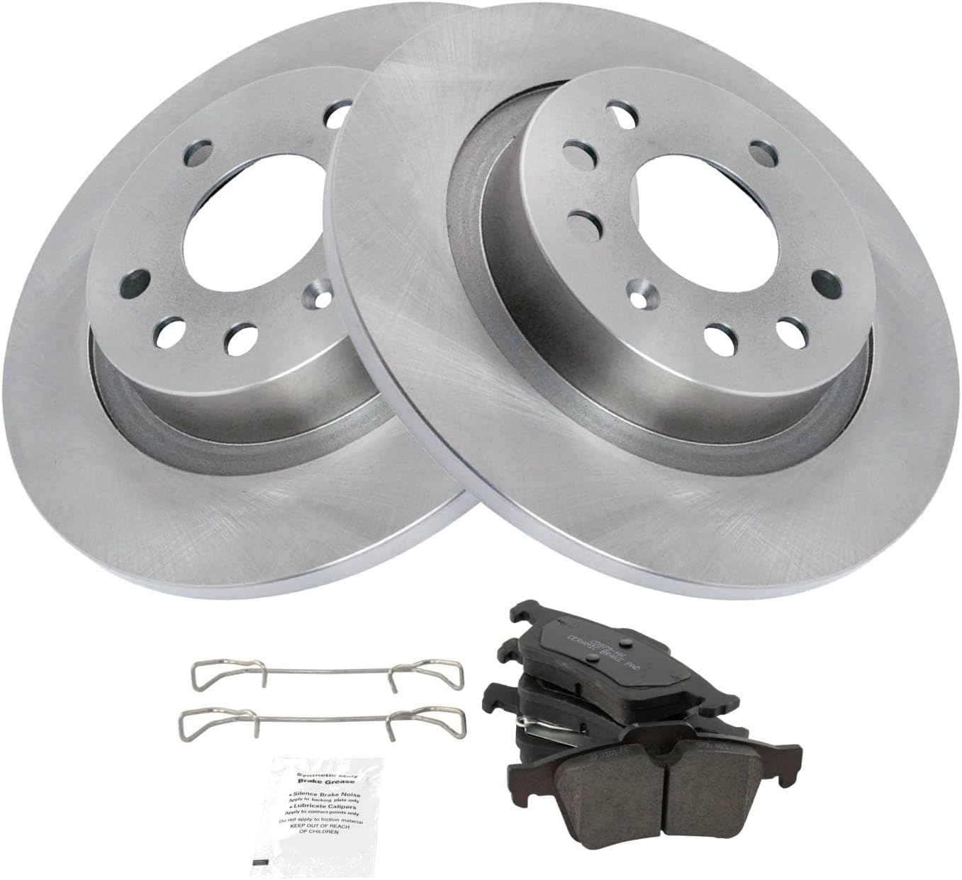 TRQ Rear Brake Pad & Rotor Kit for 2003-2004 Saab 9-3