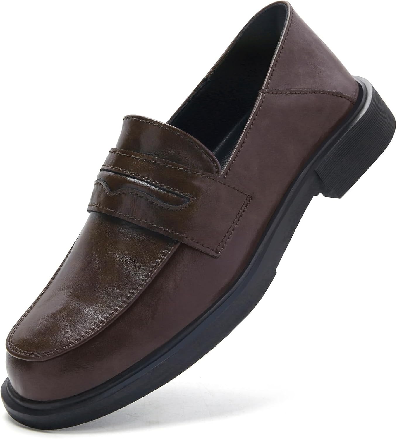 Stylish Women's Slip On Loafer Leather Casual Work Shoes