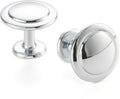 1-1/4 in Round Polished Chrome Cabinet Knobs 30 Pack - Durable