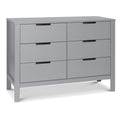 Carter's Colby 6-Drawer Dresser in Washed Natural, Grey - Safe