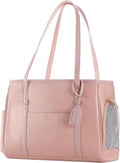 Fashion Dog Carrier Purse - Premium Leather Cat Carrier Bag for Travel