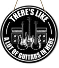 Vintage Guitar Calligraphy Sign ~ Music Lovers Gift