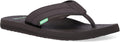 Sanuk Mens Beer Cozy 2 Flip Flops - Memory Foam Comfort Sandals