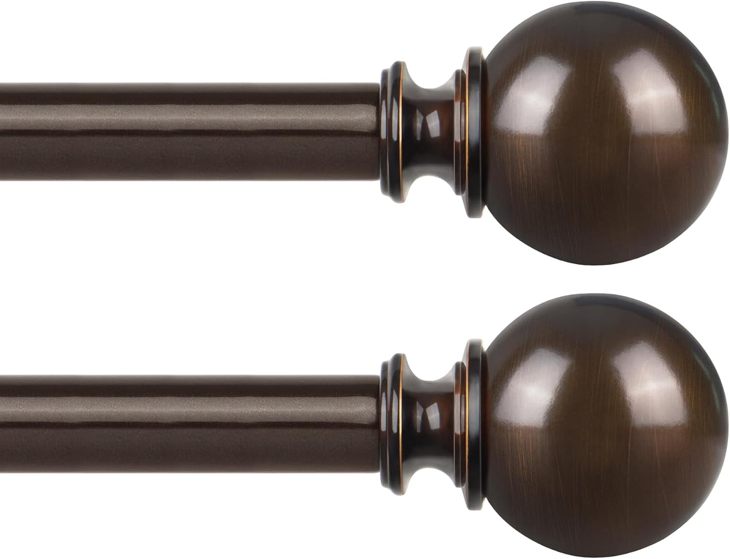 KAMANINA Adjustable Curtain Rods 32 to 58 Inch for Windows